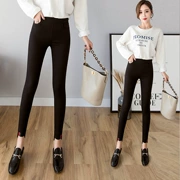 Quần legging nữ bó sát bó sát chân 2019 xuân hè mới uốn xoăn đen lớn size 9 điểm quần bút chì - Quần tây thường