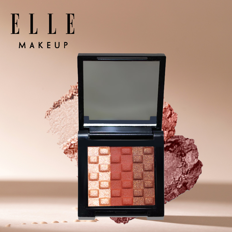 ELLE Skillful Iridescent Eye Shadow Stars Curry Chocolate Brown Daily Makeup Glitter Pearlescent Eye Shadow Disc