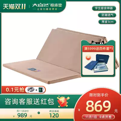 Nature dormitory mat mattress students cheap single 0 9m bedroom hard Brown removable folding Winter and Summer 1m