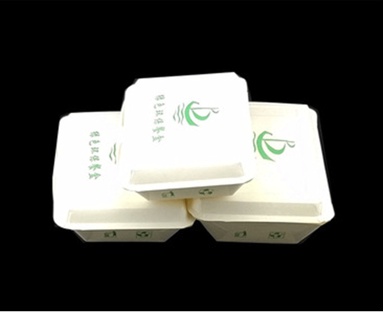 Bảo hiểm xanh Hoàng Sơn 280ml400 hộp giấy bảo vệ môi trường dùng một lần hộp ăn trưa lớn và nhỏ gói giấy ăn mang đi - Hộp cơm điện sưởi ấm hộp cơm văn phòng cắm điện
