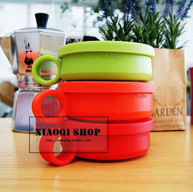 Korea Import Idea Travel Folding Water Cup Creative Silicone Flexible Cup Outdoor Portable Folding Cup Gargle Cup-Taobao
