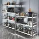 Shelves kitchen rack cabinet stainless steel cabinet 2 dishes microwave oven 4 shelves storage storage rack floor-standing multi-layer