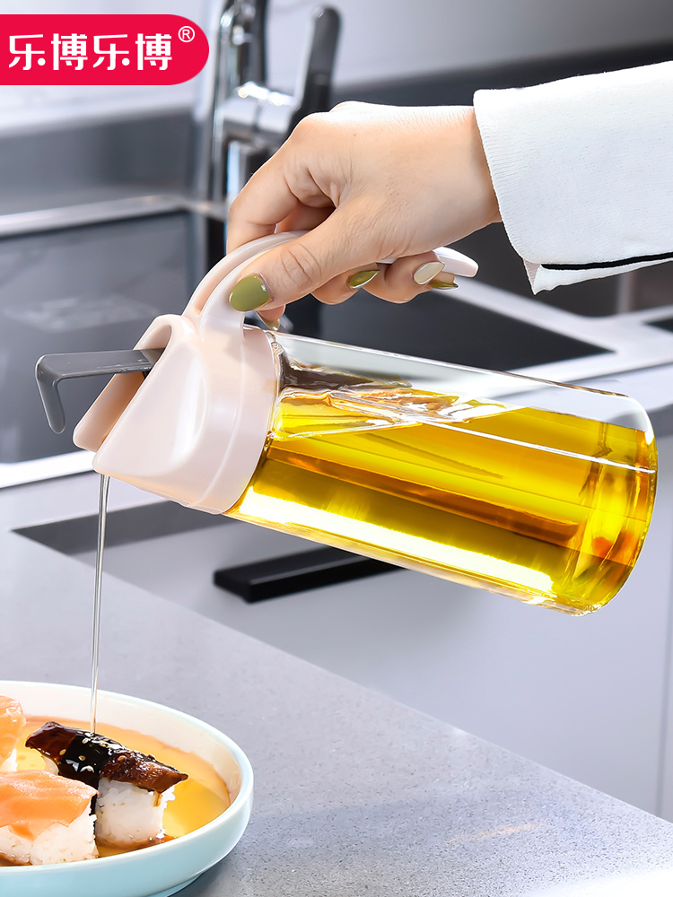 Lebo Lebo glass oil pot Oil bottle leak-proof household oil bottle Sauce tea pour oil bottle Kitchen oil vinegar tank Oil tank