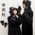Kumamoto gấu động vật đồ ngủ liền kề mùa đông flannel nam và nữ dễ thương phim hoạt hình cặp đôi cosplay trang phục mùa thu bộ đồ thể thao nam Cặp đôi