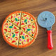 Children's Fruit Cutting Toy Pretend Play Kitchen Set Vegetable Cutting Set for Boys and Girls Pizza Cutting Fun Set