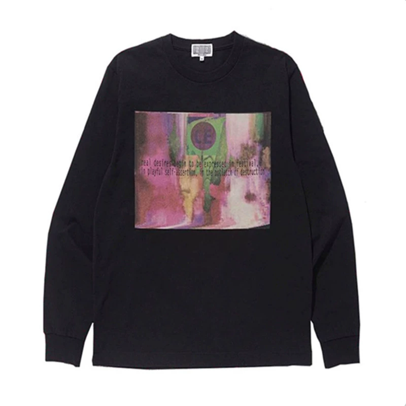 CAVEMPT CE CE CAV EMPT C.E Steaming Steam Pentunk Winds Sweatshin подлинная покупка длинного рукава футболка