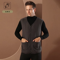 Глубокий серый [ультра-толстый жилет 100%наполняет деньги на заполнение шерсти]