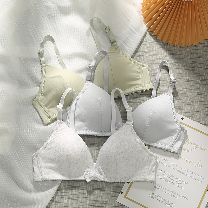 Underwear women's pure desire small breasts gather thin section no steel ring no trace girls close breasts big chest show small white bra