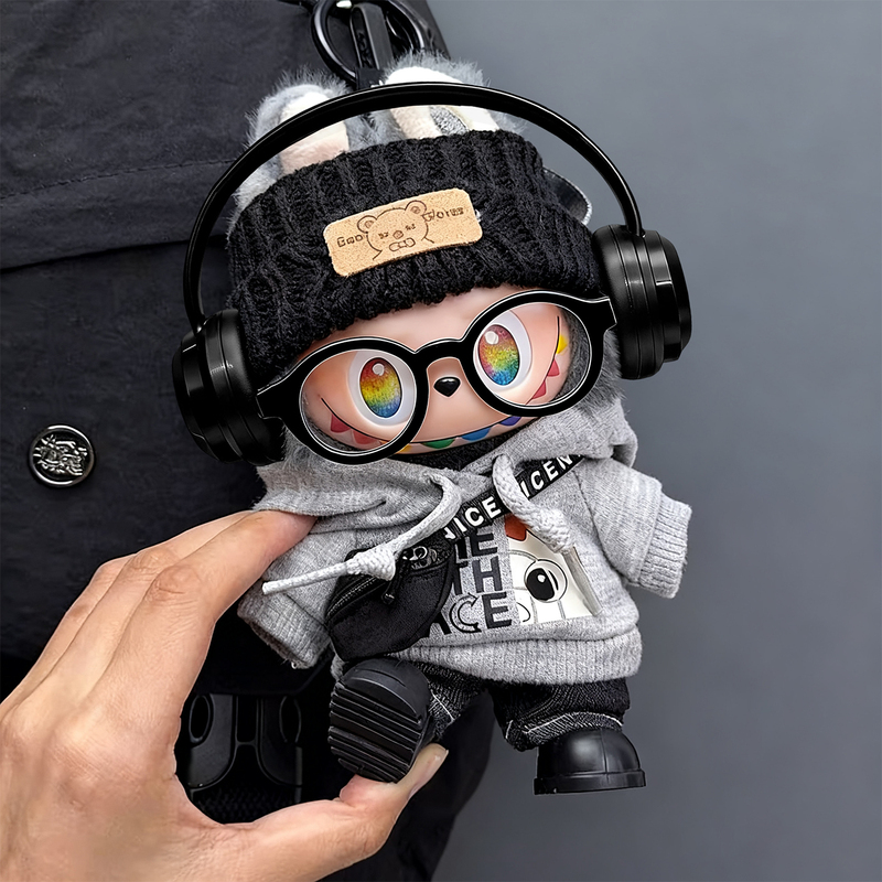 Labubu High-Energy Doll Clothes 17cm Pendant Doll Clothing Third Generation Self Labubu Clothes Hoodie Set Labubu High-Energy Doll Clothes 17cm Pendant Doll Clothing Third Generation Self Labubu Clothes Hoodie Set