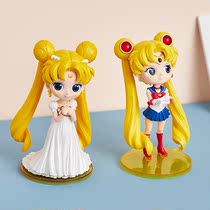  Bandai Qposket hand-made anime two-dimensional Sailor Moon blind box wedding doll decoration tgp
