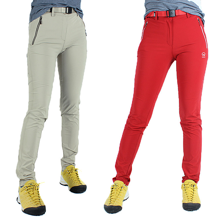 Summer thin section Thin Outdoor Waterproof Speed Dry Pants Woman FOUR SIDES ELASTIC FOOT QUICK DRY MOUNTAINEERING LONG PANTS BREATHABLE