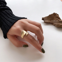 Japan Korea opening adjustable index finger ring female 2021 New Net red Korean version of cold wind retro ring ins tide