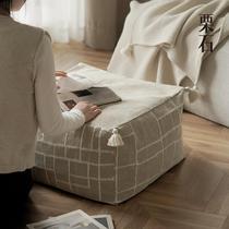 Lishi (Dreamweaver) Wabi-sabi style sitting pillar for home B&B living room tatami lazy seat cushion removable and washable small stool