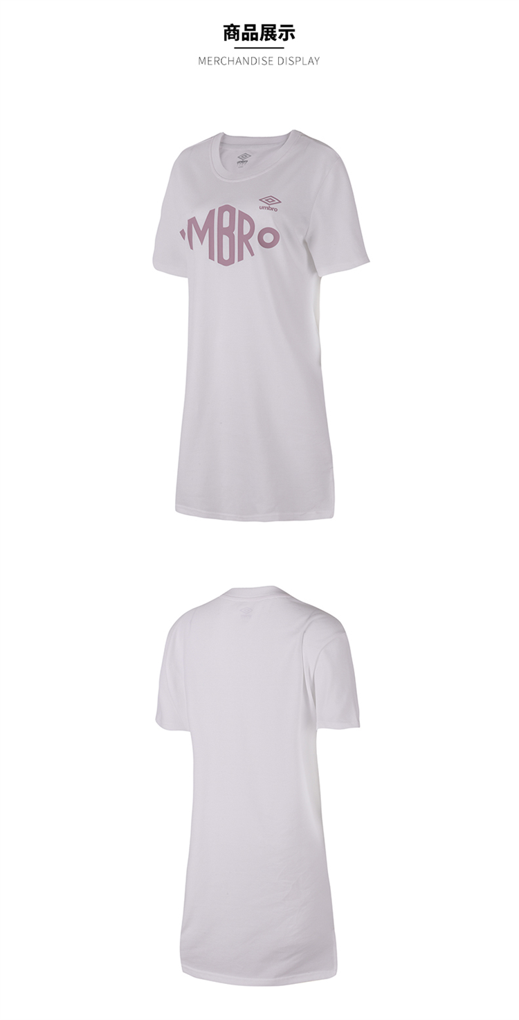 Umbro Ô 2019 Mùa hè Mới của phụ nữ Vòng cổ cao cổ In Váy thể thao giản dị Váy ngắn tay nữ Váy midi - Trang phục thể thao bộ thể thao nữ mùa đông