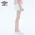Umbro UMBRO của phụ nữ rung mạng âm thanh màu đỏ thể thao và giải trí Váy của phụ nữ màu rắn xếp nếp Một từ váy thể thao váy trắng nữ
