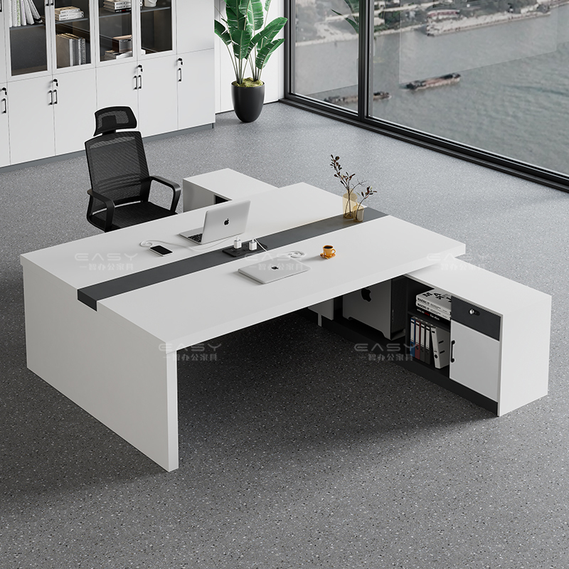 Double-Person Office Desk Facing Each Other, Modern Executive Desk and Chair Set, Financial Computer Desk for Two People Double-Person Office Desk Facing Each Other, Modern Executive Desk and Chair Set, Financial Computer Desk for Two People
