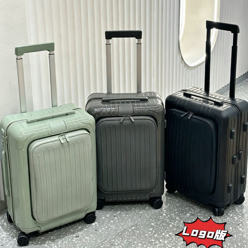 New Celebrity-Style Front-Opening Sleeve Suitcase 21inch for Carry-On Luggage, Business Travel, and Silent Rolling Luggage