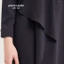 Pierre Cardin Womens 2019 Xuân Mới Áo sơ mi dài tay màu xám đậm thời trang Áo khoác nữ cá tính - Áo sơ mi dài tay 	áo sơ mi nữ dài tay màu đen	 Áo sơ mi dài tay