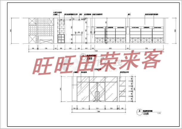 (Jiangsu)A place of bun shop decoration construction cad drawings decoration dwg drawings Decoration cad drawings