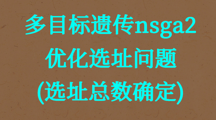 3-60多目标遗传nsga2优化选址问题(选址总数确定)视频课程