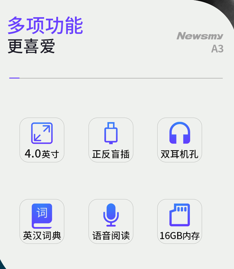 Newman mp4 toàn màn hình mp3 nhỏ cầm tay phiên bản sinh viên cầm tay mp5 player mp6 đọc sách điện tử - Trình phát TV thông minh modem wifi xiaomi