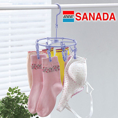 Japan imported SANADA 8P multi-head mini round clothes hanger drying underwear underwear clothespins 4