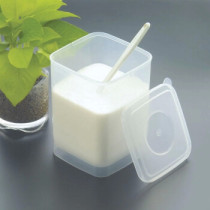 Japan imported rectangular yogurt storage box making container with measuring spoon scale marking fresh-keeping Box new packaging