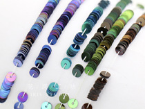 pet high temperature resistant sequin string 4mm French embroidery clothing accessories embroidery DIY string 20cm ore series 6 colors