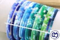 French imported LM illusion 4mm sequin plain French embroidery high-grade nail bead material (blue-green 20 colors)