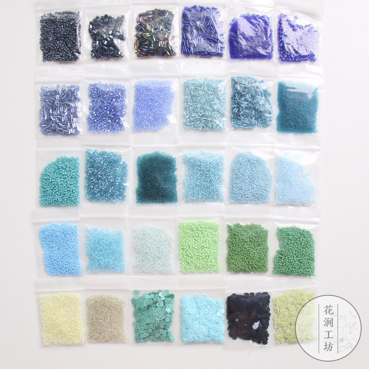 The Flowery Workshop Supervalued Rice Beads Sequin Size Mix with a mix of random sizes