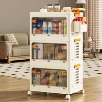 Free of mounting shelves Home Storage Cabinets Baby Wardrobe Children Toys Snacks Plastic storage cabinets Foldable
