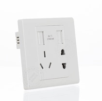 Zhengtai 86 type wall side switch socket NEW7-D13230A One pair USB power socket 2100MA 5V