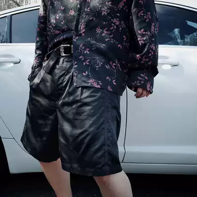 ROOLRREN 20ss luxury tide lazy wide young son high street side webbing Bermuda five-point shorts trousers