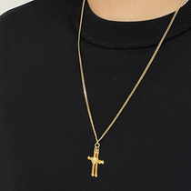 ROOLRREN 100 hitch skull double decor gold natural oxidation to make old necklace neck chain