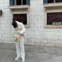 ROOLRREN luxurious Lazy Broadless son High Street Anti-wrinkled straight cylinder Loose Casual Vibe Pants West Pants