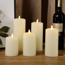 Flat mouth simulated real wax fixed wick bullet electronic candle lamp smoke-free wedding hotel romantic decorative ornaments