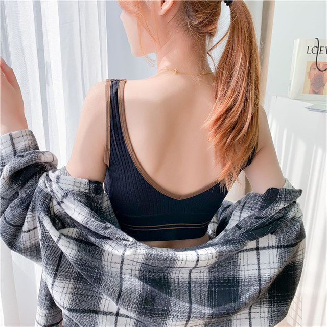 Beautiful back underwear women's no steel ring bra vest style tube top sports gather wrapped chest summer comfortable sweat-absorbing small vest