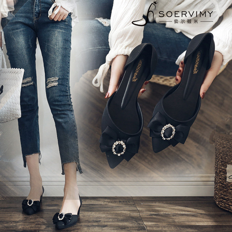 2022 New Summer Leisure High Heels with Diamond Heads Shoes and Sandals Waterproof Fashion