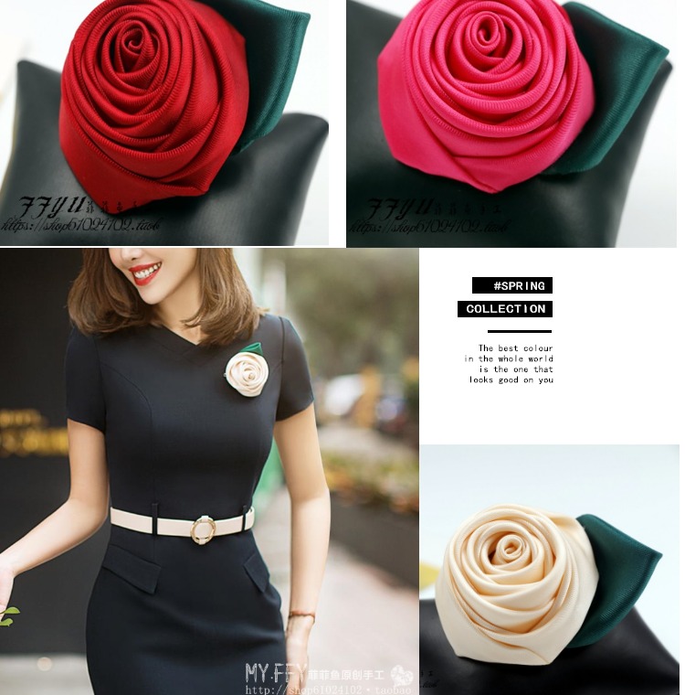 Hàn quốc Vải Tăng Corsage Ngân Hàng Khách Sạn Trang Sức Cửa Hàng Phụ Nữ Chuyên Nghiệp của Phụ Kiện Bảo Hộ Lao Động Brooch Phù Hợp Với Pin