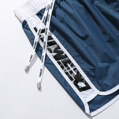 Спортивные быстросохнущие легкие и тонкие шорты, модные динамичные пляжные штаны для спортзала для плавания, свободный крой, для бега