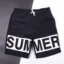 Gailang beach pants mens loose large letters quick-drying seaside vacation trend swimming trunks five-point flower pants hot spring pants