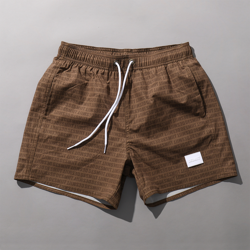 Summer Quick-Drying Men's Casual Pants, Sports Elastic Three-Quarter Shorts, Suitable for Water, with Lining to Prevent Exposure, Swimming Trunks for Men
