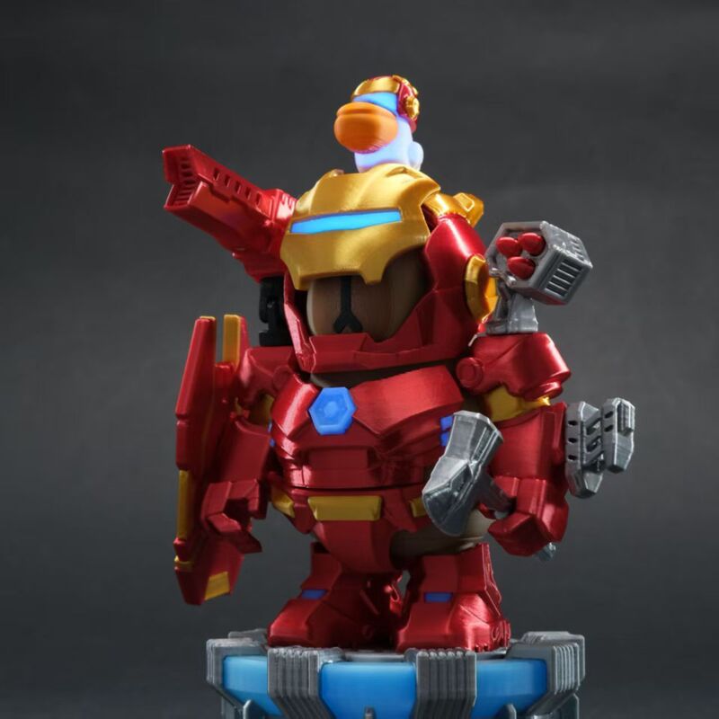 Iron Dolphin Man 3D Printed Capybara Magnetic Trendy Toy Figurine Assembly Toy Collectible Figurine
