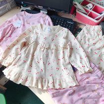 Daily single cotton knitted boys autumn pajamas pajamas home suit 100-130cm