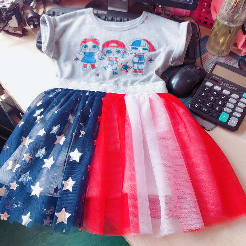 Girl's Summer Short Sleeve Tennis dress for 4-16-year-old sister pro-child dress