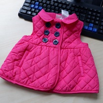 Foreign trade girls children cotton autumn thin vest warm vest 6 months-2 years old