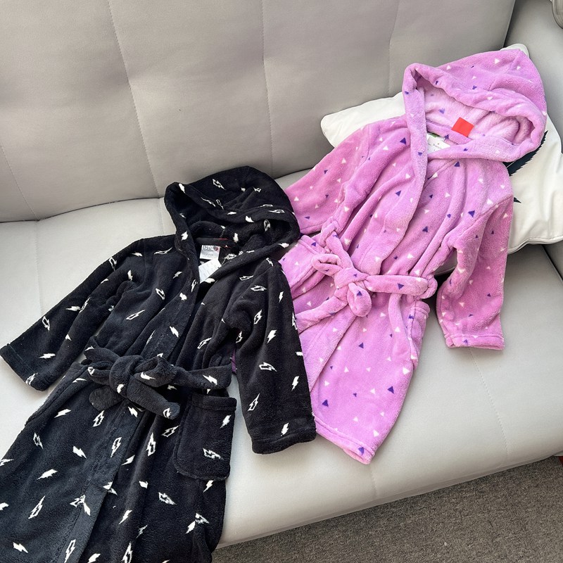 Foreign trade Original single Child Coral Suede Warm Wardrobes 1-10 years old