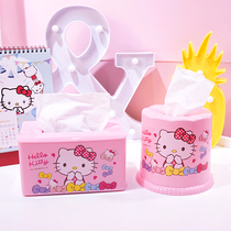 Cute girl heart cartoon cute KT Melody household paper box Bedroom living room desktop tissue box paper tube