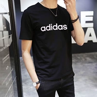 Adidas, весенняя спортивная дышащая футболка с коротким рукавом для отдыха, 2020, тренд сезона, короткий рукав