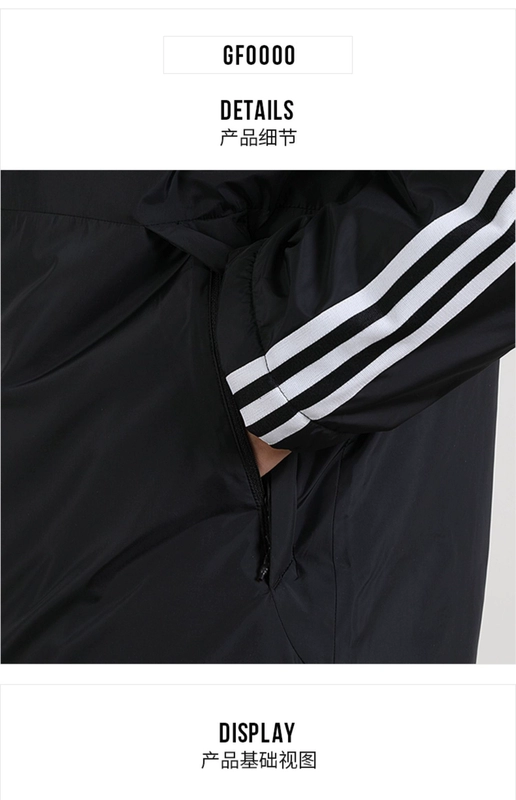 Trang web chính thức của Adidas Adidas Cotton Jacket Nam Flagship Áo khoác cotton dài ấm áp mùa đông 2020 chính hãng GF0000 - Quần áo độn bông thể thao